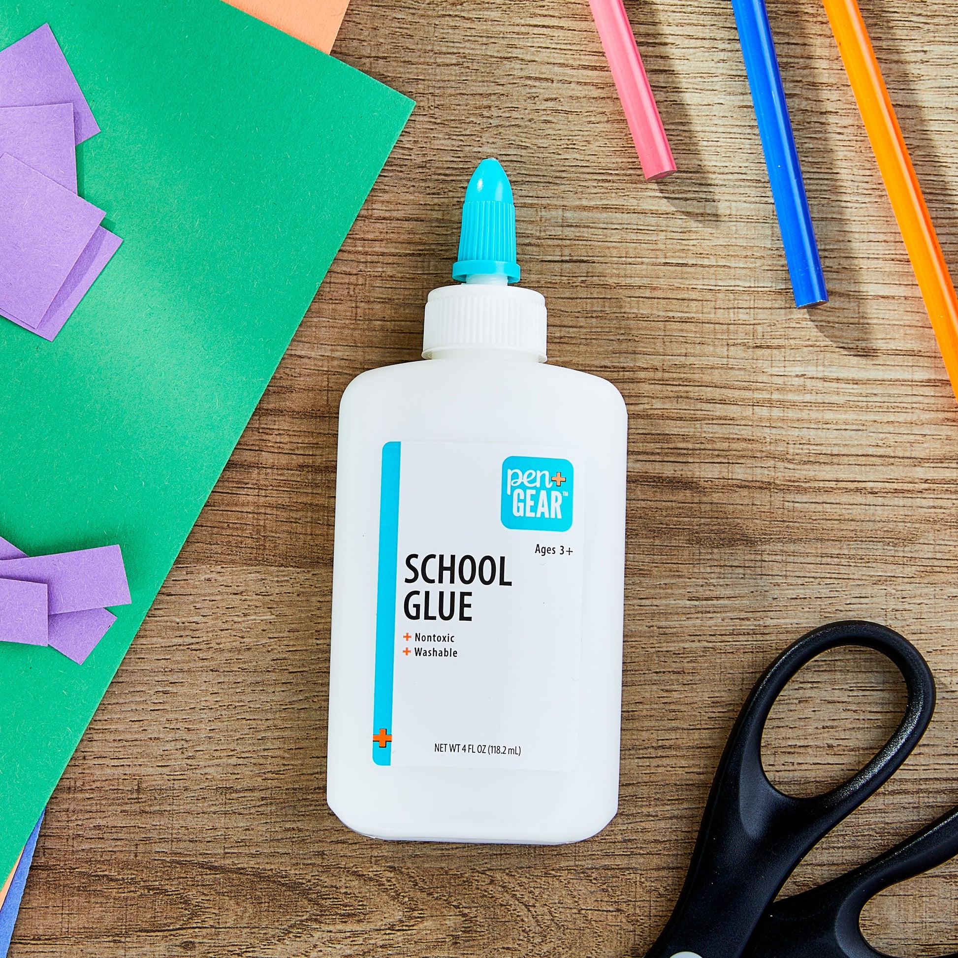 Washable School Glue, White, 4 Oz, 118Ml, 0.271 Lb, Art and Craft, for Slime, Dry in 30 Min